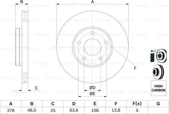 BOSCH 0 986 479 173 - Disque de frein cwaw.fr