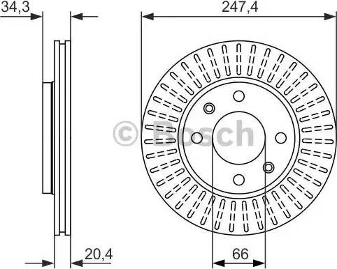 BOSCH 0 986 479 861 - Disque de frein cwaw.fr