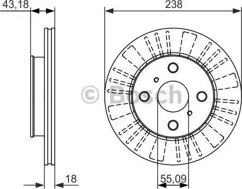 BOSCH 0 986 479 867 - Disque de frein cwaw.fr