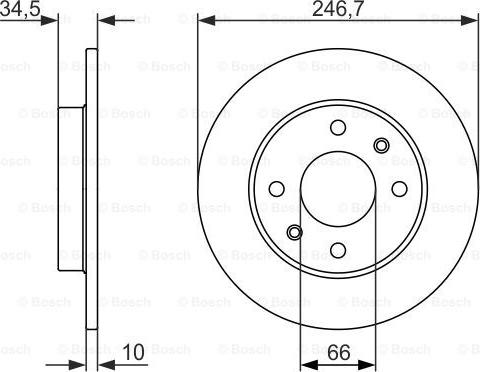 BOSCH 0 986 479 827 - Disque de frein cwaw.fr