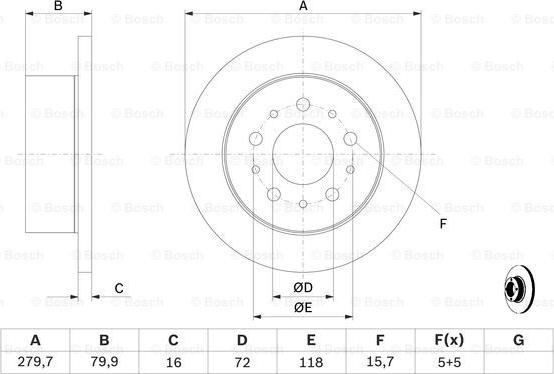 BOSCH 0 986 479 399 - Disque de frein cwaw.fr