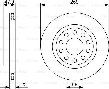 BOSCH 0 986 479 366 - Disque de frein cwaw.fr