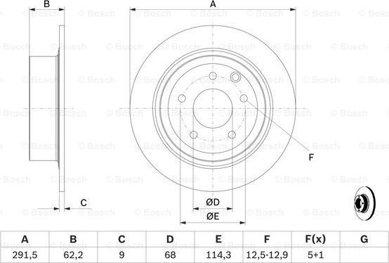 BOSCH 0 986 479 362 - Disque de frein cwaw.fr