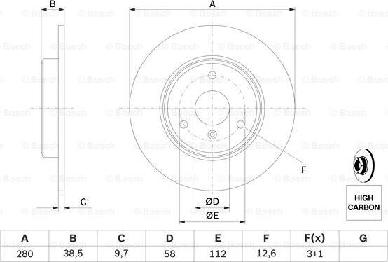 BOSCH 0 986 479 305 - Disque de frein cwaw.fr