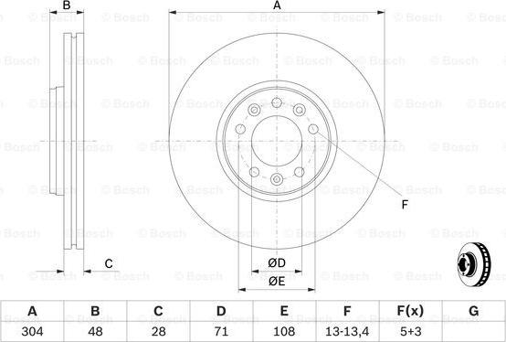 BOSCH 0 986 479 380 - Disque de frein cwaw.fr