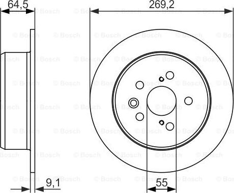 BOSCH 0 986 479 336 - Disque de frein cwaw.fr