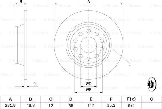 BOSCH 0 986 479 B93 - Disque de frein cwaw.fr