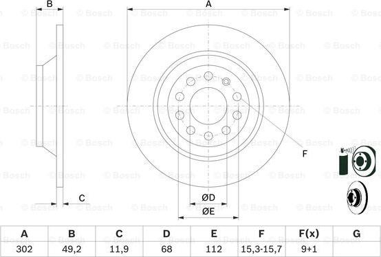 BOSCH 0 986 479 257 - Disque de frein cwaw.fr