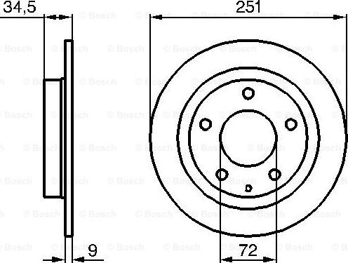 BOSCH 0 986 479 208 - Disque de frein cwaw.fr