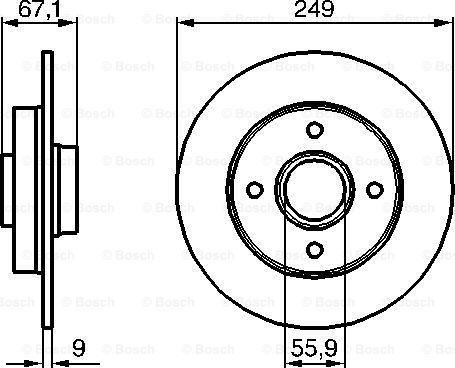 BOSCH 0 986 479 219 - Disque de frein cwaw.fr