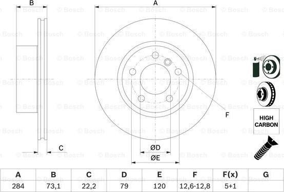 BOSCH 0 986 479 213 - Disque de frein cwaw.fr