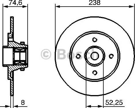 BOSCH 0 986 479 281 - Disque de frein cwaw.fr