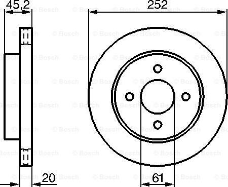 BOSCH 0 986 479 238 - Disque de frein cwaw.fr