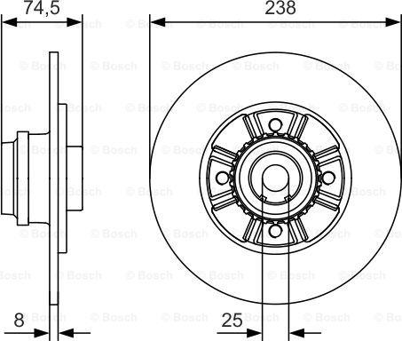 BOSCH 0 986 479 760 - Disque de frein cwaw.fr