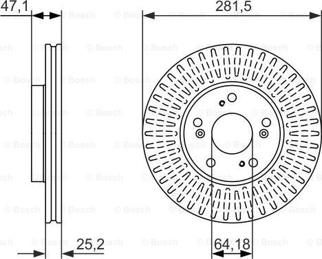 BOSCH 0 986 479 781 - Disque de frein cwaw.fr