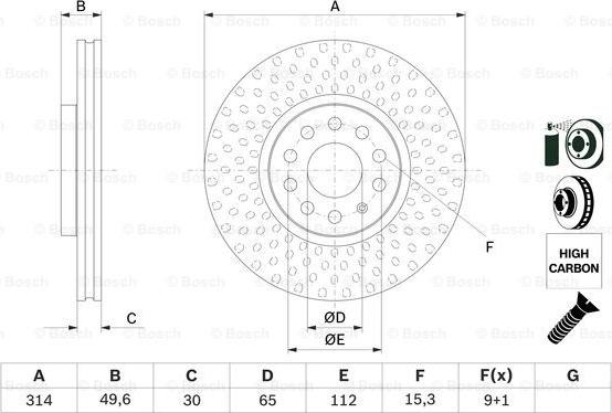 BOSCH 0 986 479 735 - Disque de frein cwaw.fr