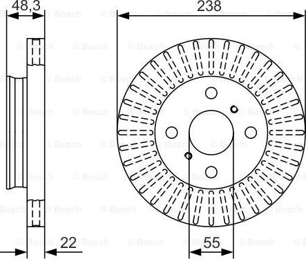 BOSCH 0 986 479 A63 - Disque de frein cwaw.fr