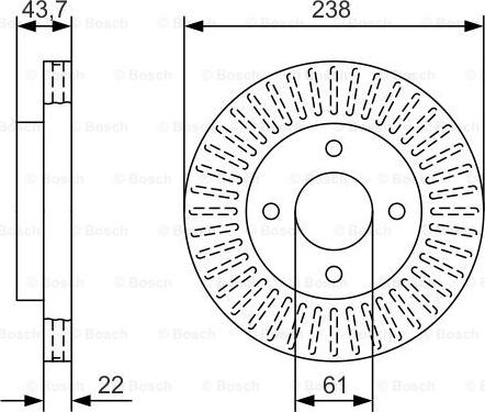 BOSCH 0 986 479 A87 - Disque de frein cwaw.fr