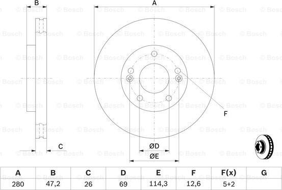 BOSCH 0 986 479 C13 - Disque de frein cwaw.fr