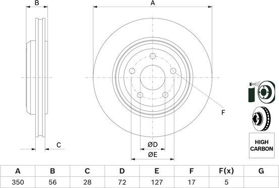 BOSCH 0 986 479 E92 - Disque de frein cwaw.fr