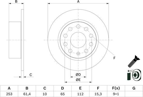 BOSCH 0 986 479 E00 - Disque de frein cwaw.fr