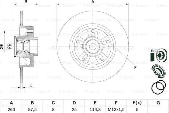 BOSCH 0 986 479 E79 - Disque de frein cwaw.fr