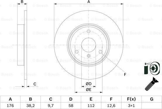 BOSCH 0 986 479 E74 - Disque de frein cwaw.fr