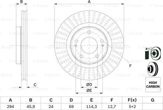 BOSCH 0 986 479 E76 - Disque de frein cwaw.fr