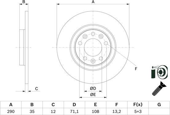 BOSCH 0 986 479 F52 - Disque de frein cwaw.fr