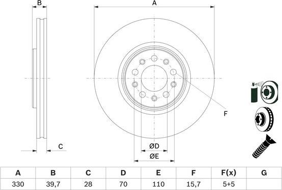 BOSCH 0 986 479 F66 - Disque de frein cwaw.fr