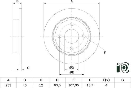 BOSCH 0 986 479 F63 - Disque de frein cwaw.fr