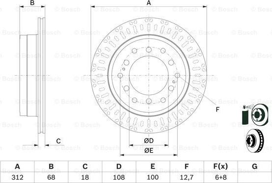 BOSCH 0 986 479 F07 - Disque de frein cwaw.fr