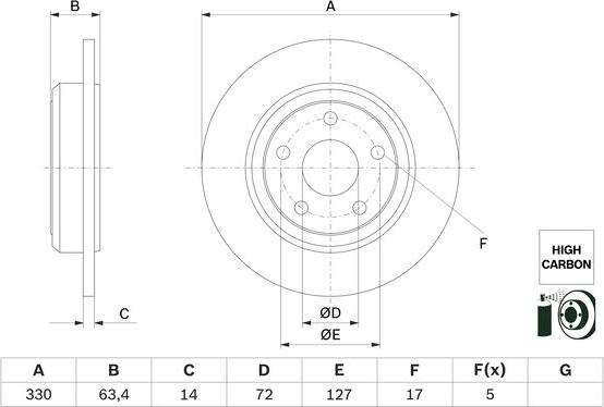 BOSCH 0 986 479 F89 - Disque de frein cwaw.fr