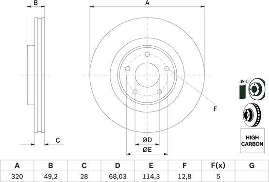 BOSCH 0 986 479 F33 - Disque de frein cwaw.fr