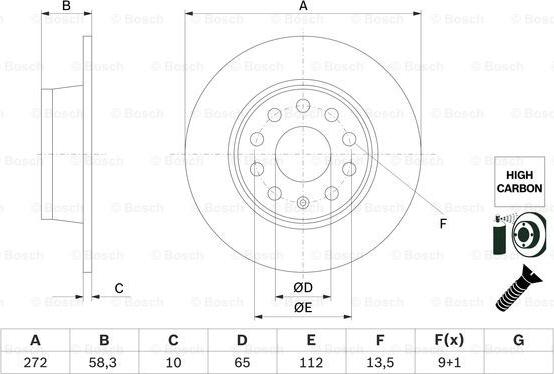 BOSCH 0 986 479 F23 - Disque de frein cwaw.fr