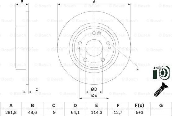 BOSCH 0 986 479 F76 - Disque de frein cwaw.fr