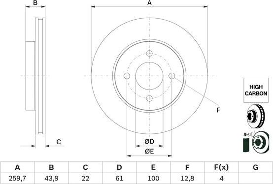 BOSCH 0 986 479 G95 - Disque de frein cwaw.fr