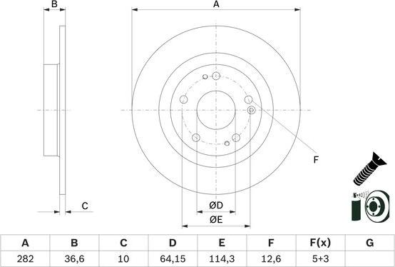 BOSCH 0 986 479 G90 - Disque de frein cwaw.fr