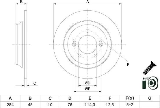 BOSCH 0 986 479 G28 - Disque de frein cwaw.fr