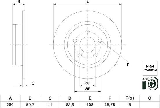 BOSCH 0 986 479 G71 - Disque de frein cwaw.fr