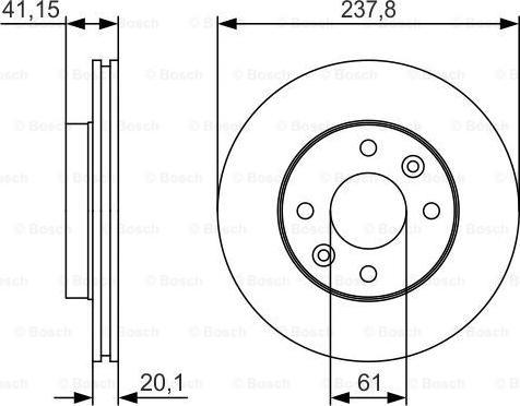 BOSCH 0 986 479 R66 - Disque de frein cwaw.fr