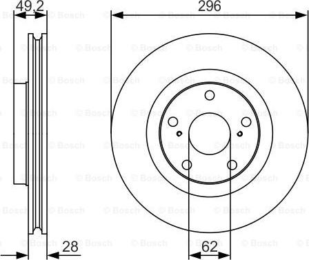 BOSCH 0 986 479 R33 - Disque de frein cwaw.fr