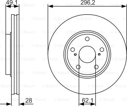 BOSCH 0 986 479 R28 - Disque de frein cwaw.fr