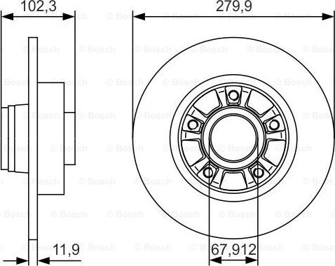 BOSCH 0 986 479 S44 - Disque de frein cwaw.fr