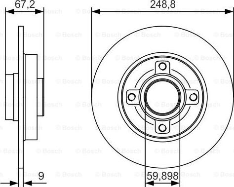 BOSCH 0 986 479 S42 - Disque de frein cwaw.fr