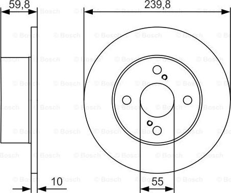 BOSCH 0 986 479 T96 - Disque de frein cwaw.fr