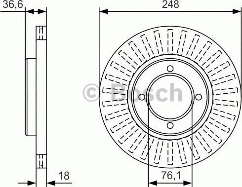 BOSCH 0 986 479 T64 - Disque de frein cwaw.fr