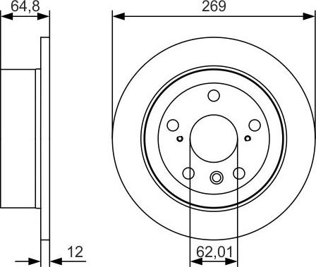 BOSCH 0 986 479 T13 - Disque de frein cwaw.fr