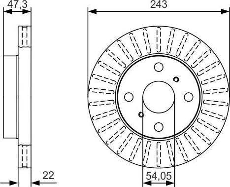 BOSCH 0 986 479 T72 - Disque de frein cwaw.fr