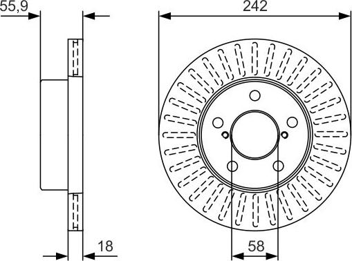 BOSCH 0 986 479 U69 - Disque de frein cwaw.fr